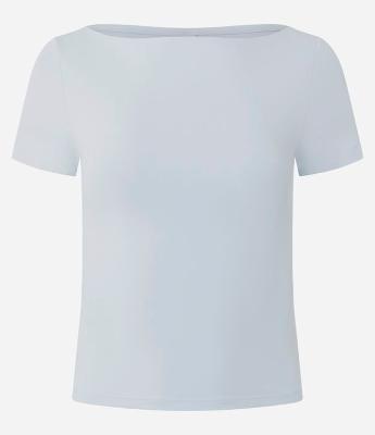 Blusa Manga Curta com Decote Canoa