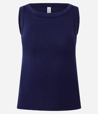 Blusa Sem Manga com Decote Canoa