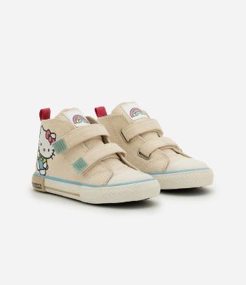 Tênis Infantil Abotinado Com Estampa Hello Kitty E My Melody - Tam 20 A 27