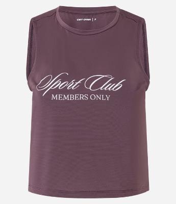 Regata Machão Cropped em Microfibra com Estampa Sport Club