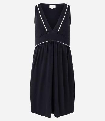 Camisola em Viscolycra com Decoe V Profundo e Viés Contrastante