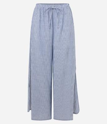 Saída de Praia Listrada em Viscose com Amarração