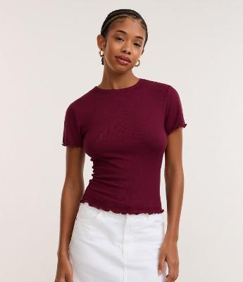 Blusa Manga Curta com Gola Redonda