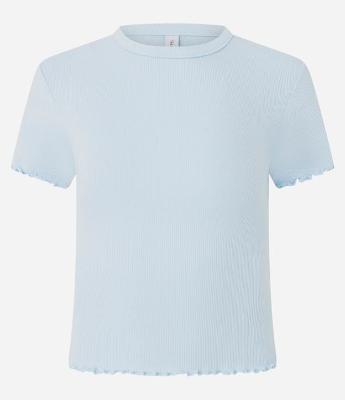 Blusa Manga Curta com Gola Redonda