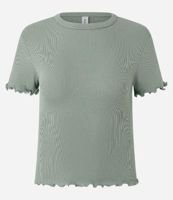 Blusa Manga Curta com Gola Redonda