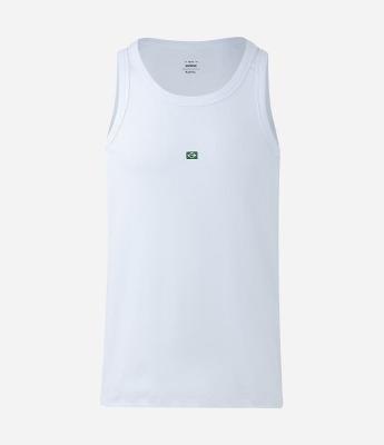 Regata Muscle com Bordado Bandeira do Brasil