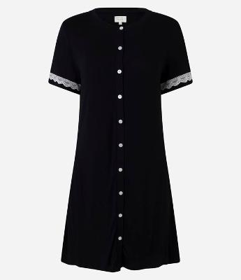 Camisola em Viscose com Botões e Rendinha