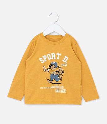 Camiseta Infantil com Estampa de Tigre Futebol Americano - Tam 1 a 6 Anos