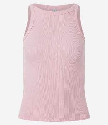 Blusa Regata Canelada em Ribana de Algodão