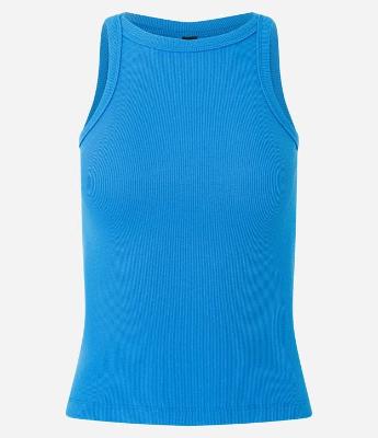 Blusa Regata Canelada em Ribana de Algodão
