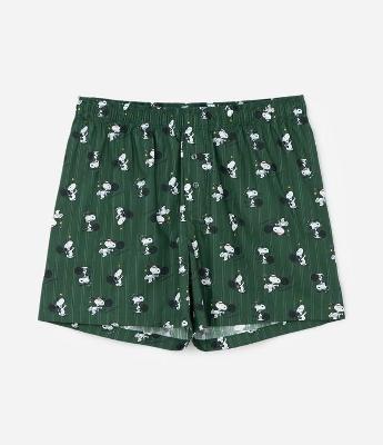 Cueca Samba-Canção em Algodão com Estampa Snoopy Atleta