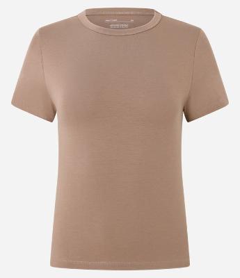 Blusa Slim Básica em Algodão Peruano com Gola Redonda