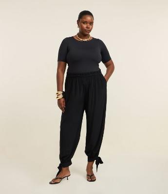 Calça Aladim com Amarração na Barra Curve & Plus Size