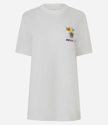 Camiseta em Algodão com Estampa Tamagochi