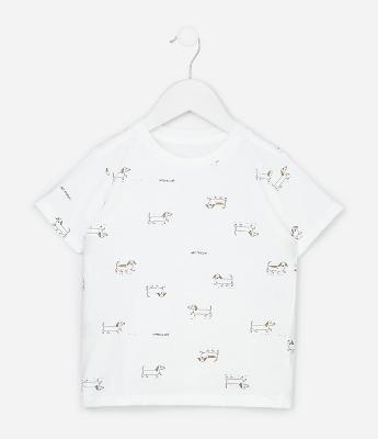 Camiseta Infantil com Estampa Linguicinha - Tam 1 a 4 Anos