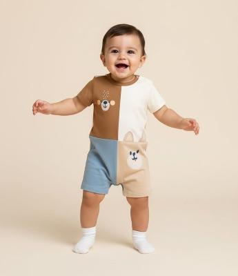 Macaquinho Infantil com Estampa de Bichinhos - Tam 0 a 18 meses