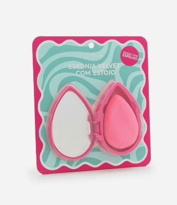 Espelho com Estojo E Esponja De Maquiagem Cores Alchemia