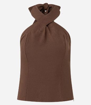 Blusa Frente Única em Viscolinho com Amarração nas Costas