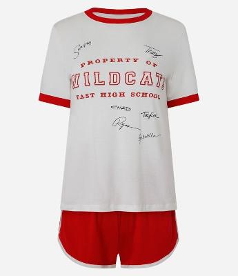 Pijama Short Doll em Viscolycra com Estampa Contrastante Wildcats