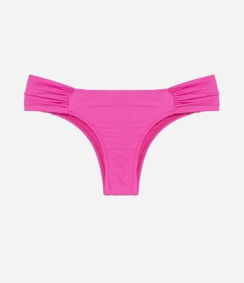 Biquini Calcinha Lateral Larga Drapeada em Microfibra