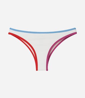 Biquini Bottom em Microfibra Texturizado com Viés Contrastantes