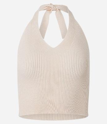 Blusa Frente Única em Tricô com Amarração