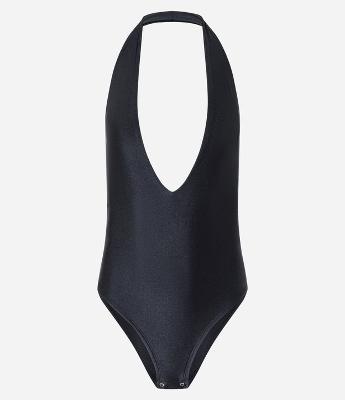 Body Frente Única em Microfibra com Decote Profundo