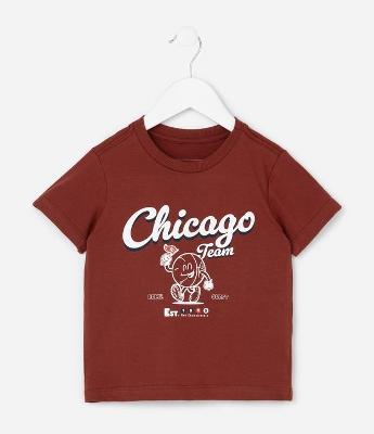 Camiseta Infantil com Estampa Chicago - Tam 1 a 6 Anos