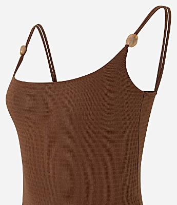 Body Texturizado em Poliamida com Aviamento na Alça Dupla