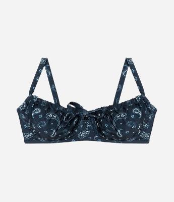 Biquini Top Meia Taça em Microfibra com Estampa Paisley Curve & Plus Size