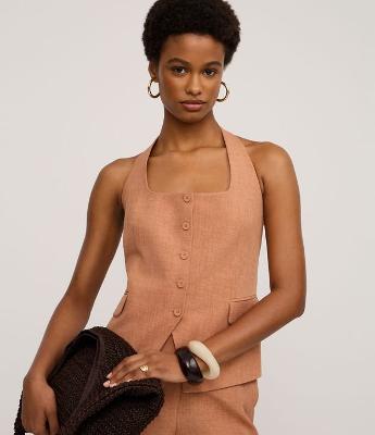 Colete Frente Única Afaiatado com Lapelas