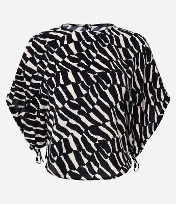 Blusa em Airflow com Estampa Zebra e Manga Ampla