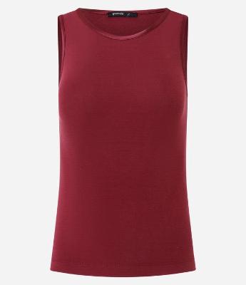 Blusa Básica em Viscose com Gola Redonda