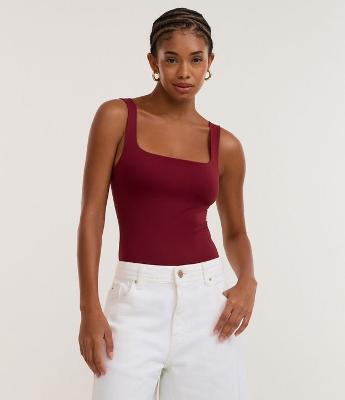 Body em Poliamida com Decote Quadrado