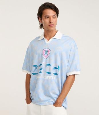 Camiseta Oversized Sportcore com Estampa Samba Clube Zeca Pagodinho