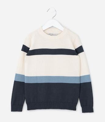 Moletom Infantil com Textura e Bloco de Cores Tam - 5 a 14 anos