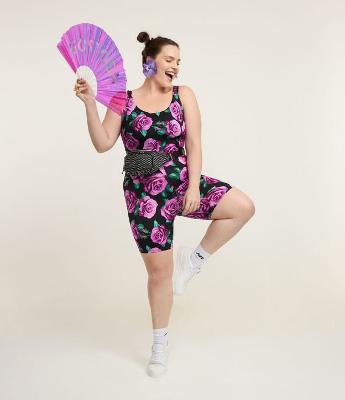 Macaquinho Esportivo com Estampa Floral e Tecnologia Dry Curve & Plus Size