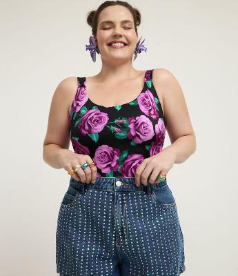 Short Mom em Jeans com Paetês Curve & Plus Size