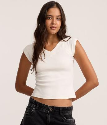 Blusa em Ribana com Decote V