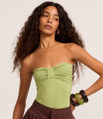 Body Sem Manga com Decote Coração