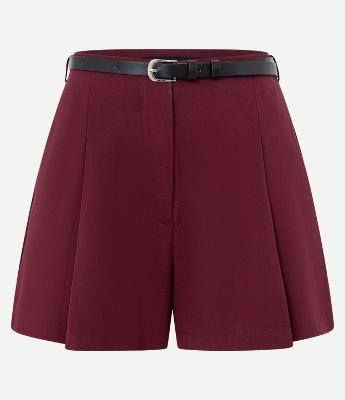 Short em Alfaiataria Lisa com Cinto Fino