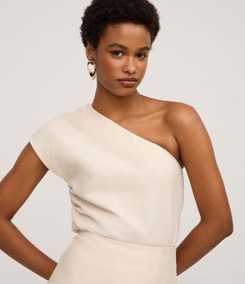 Blusa Ombro Único com Acabamento em Twill