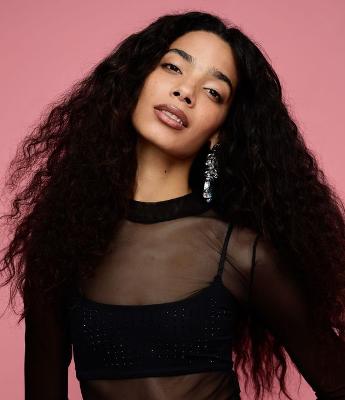 Sutiã Top em Microfibra com Strass