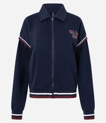 Jaqueta em Moletom com Felpa e Gola Colarinho College Nyc Club