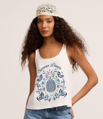 Regata em Algodão com Estampa Tropical e Lettering Summer Dream