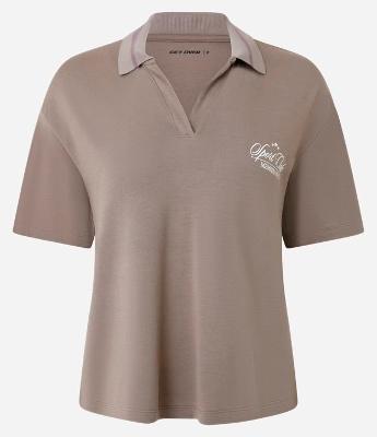 Camiseta Polo Oversized Esportiva com Manga Curta