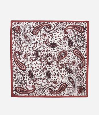 Lenço Acetinado com Estampa Paisley