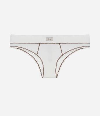 Calcinha Biquini Seamless Texturizado com Ponto Overlock