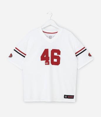 Camiseta Infantil Esportiva com Estampa 49ers NFL – Tam 5 a 14 Anos