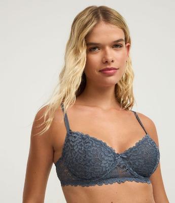 Sutiã com Aro Sem Bojo em Renda Floral